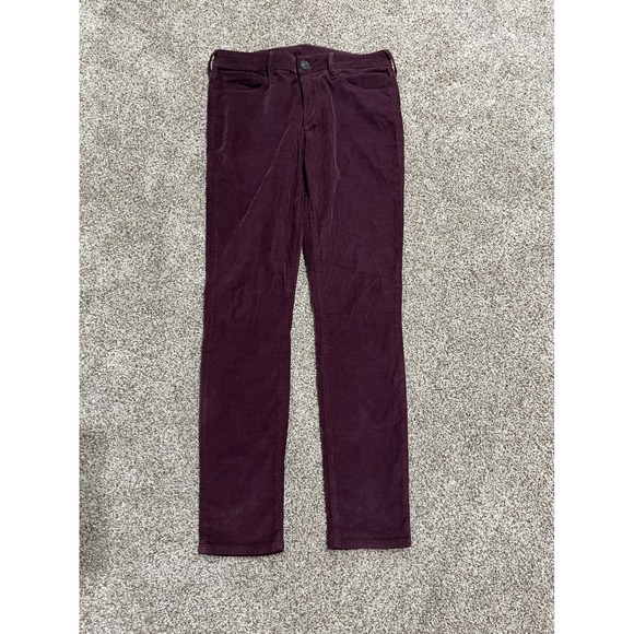 True Religion Pants - True Religion Burgundy Corduroy Slim Fit Pants Womens 29‎ Plum Purple Stretch